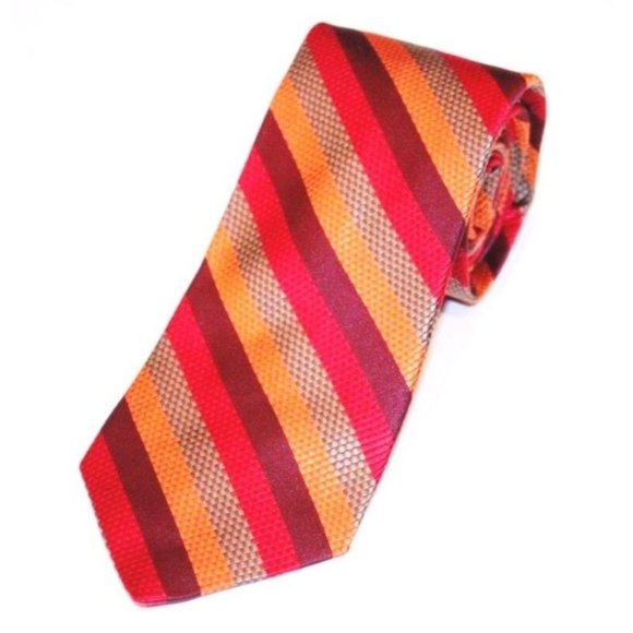 Ted Baker Silk Stripe Tie Skinny Thin Green Blue Stripe  TED BAKER London DIAGONAL Striped Dress SUIT TIE 100% Silk